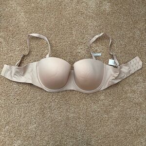 NWT Aerie Real Sunnie Beige Strapless Bra Removable Straps Size 36DD